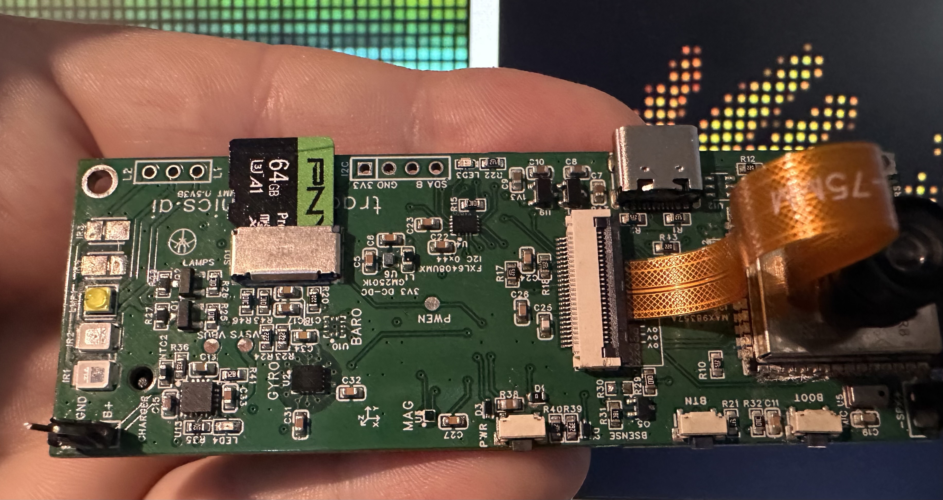 TRACE hardware board with sensor connections